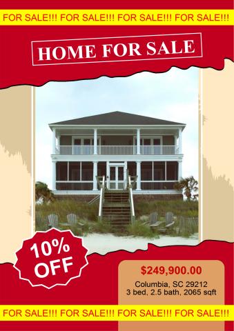 Home for Sale poster template