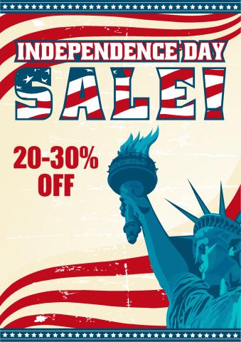 Independence Day Sale poster template