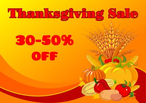 Thanksgiving Sale poster template