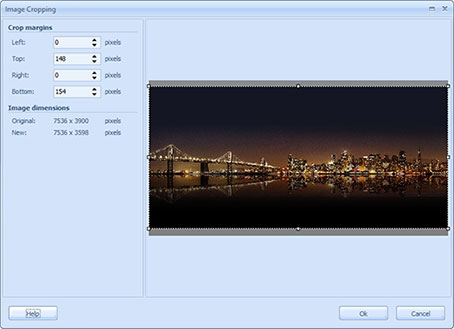 Image Cropping Dialog Box