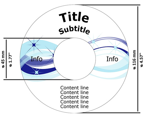 Standart label dimensions