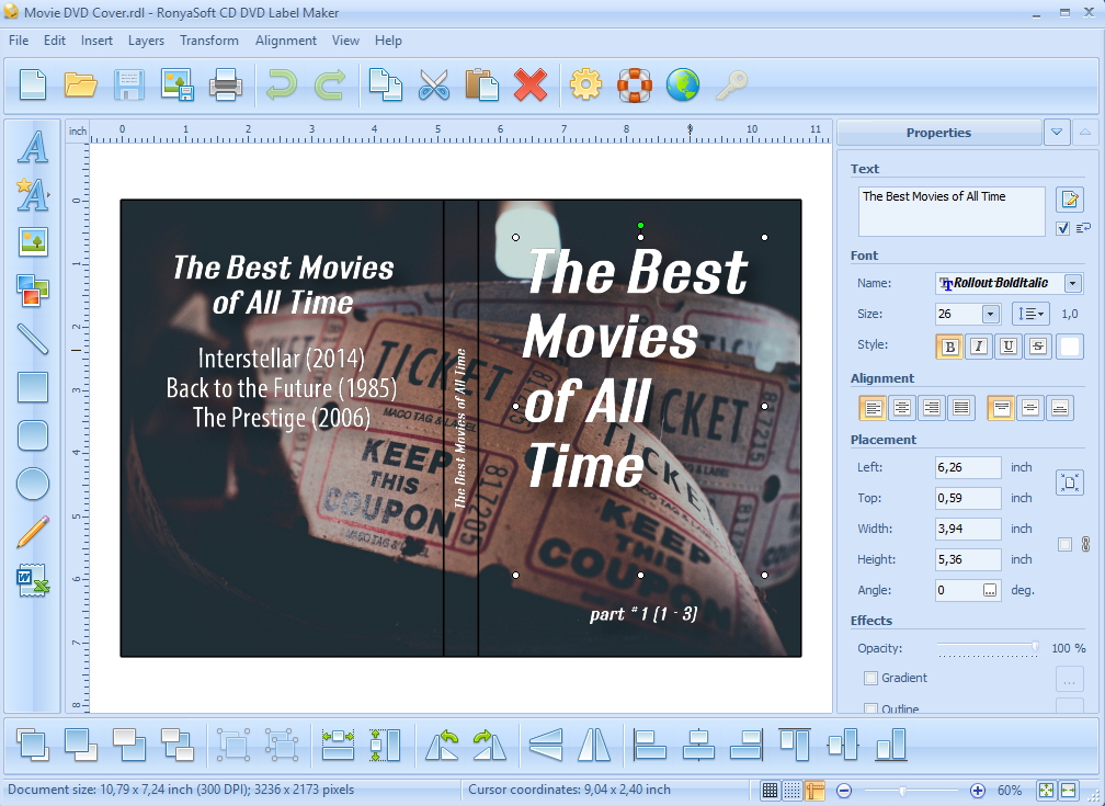 Udelade Skærm bringe handlingen How to Make a DVD Cover Using RonyaSoft CD DVD Label Maker