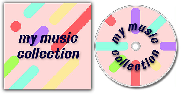 Music CD cover and label design