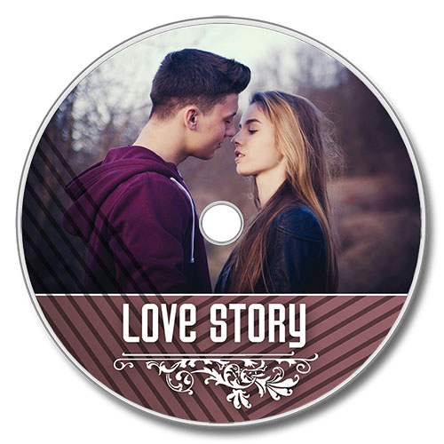 CD Label design with one horizontal photo