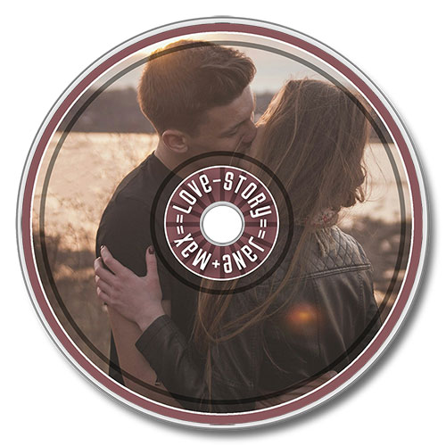 CD Label design with one full photo