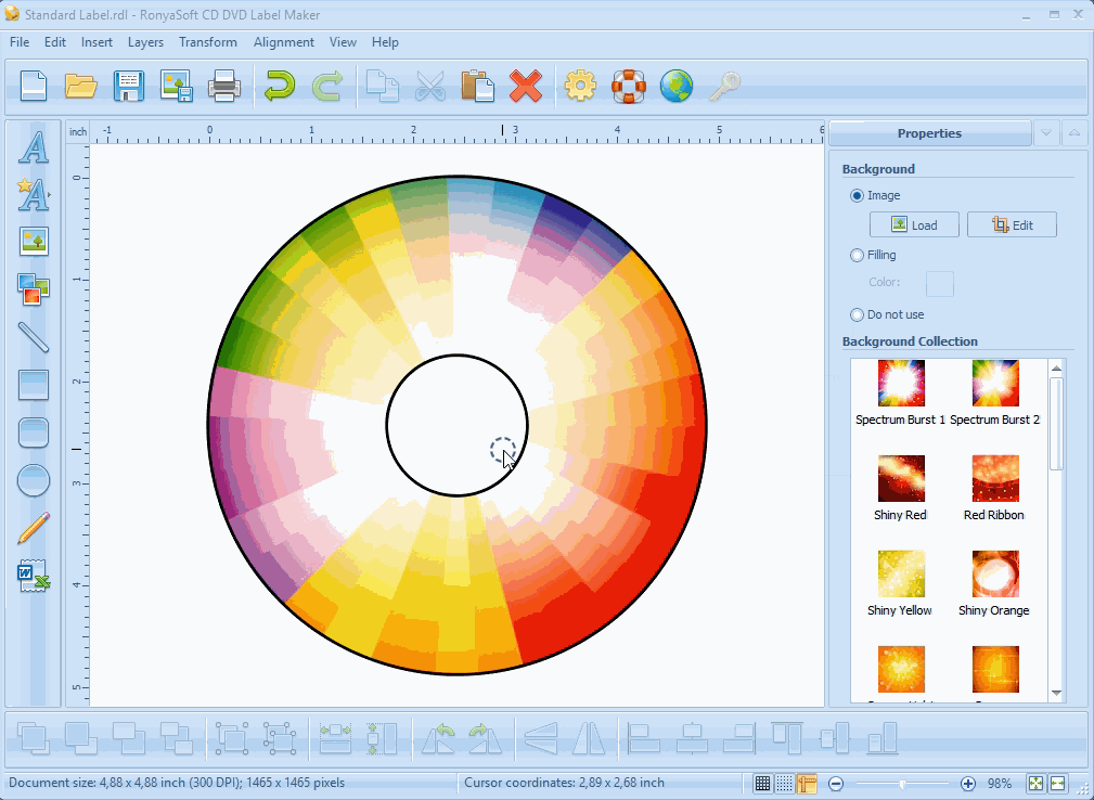 Add Arc text to CD label