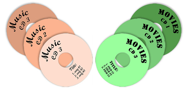 Color CD labels