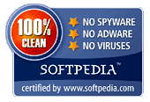 100% Clean award by SoftPedia