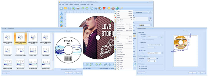 CD DVD label maker