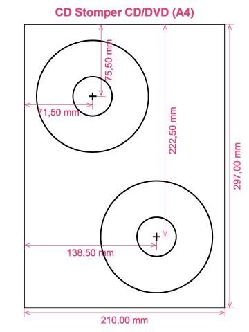 CD Stomper CD DVD (A4) label template layout