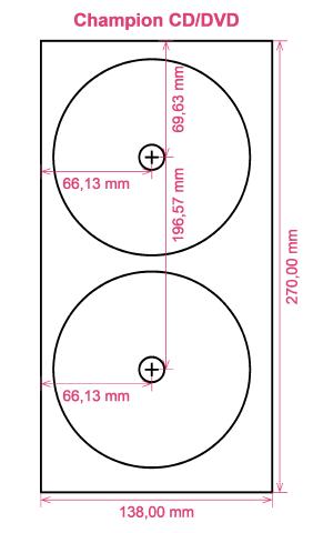 Champion CD DVD label template layout