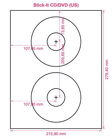 Stick-It CD DVD (US) label template layout