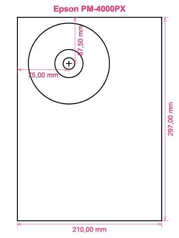 Epson PM-4000PX printer CD DVD tray layout