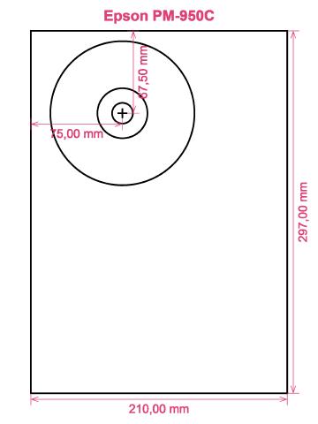 Epson PM-950C printer CD DVD tray layout