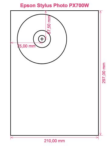 Epson Stylus Photo PX700W printer CD DVD tray layout