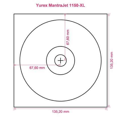 Yurex MantraJet 1150-XL printer CD DVD tray layout