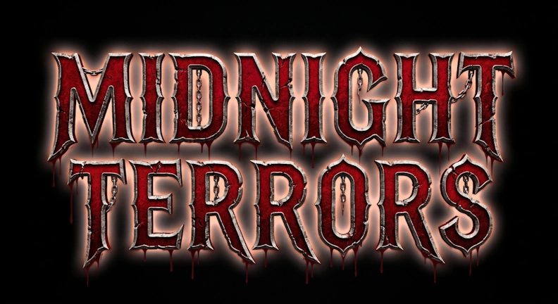 AI generated gothic typography for Midnight Terrors title