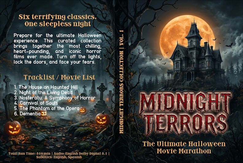 Final printable Halloween movie marathon DVD cover