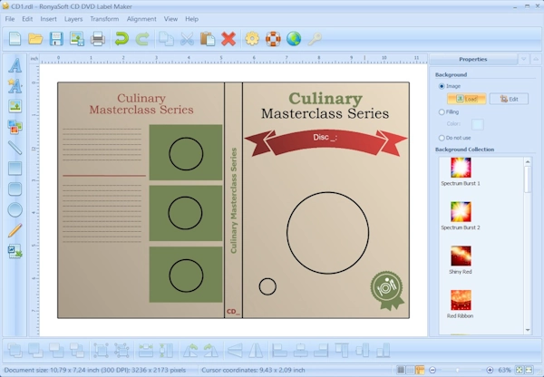 Culinary DVD Template