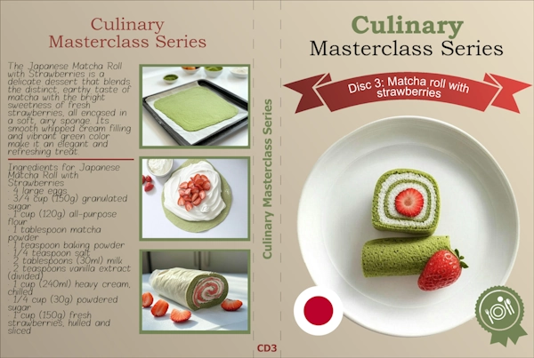 Disc 3: Matcha Roll with Strawberries
