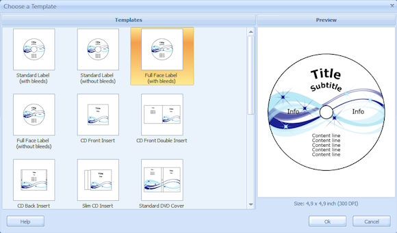 Choose a Template Dialog Box