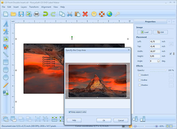 The Image Editor dialog box