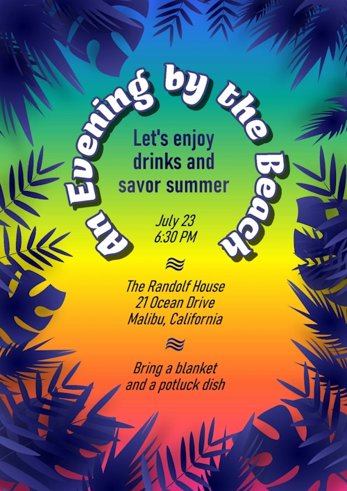 Summer party poster 1