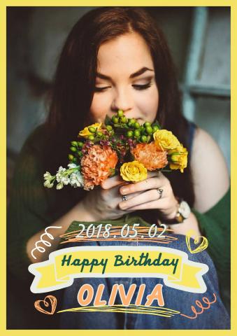 Adult Birthday 1 poster template