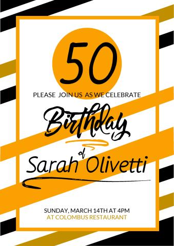 Adult Birthday 12 poster template