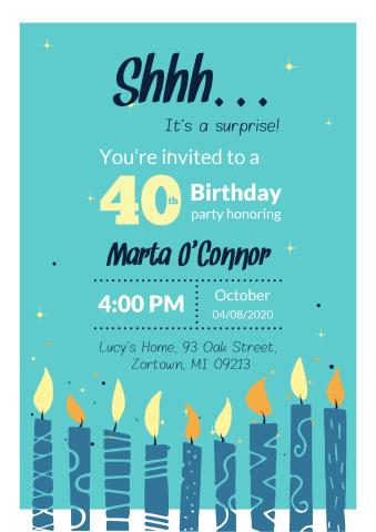 Adult Birthday 5 poster template