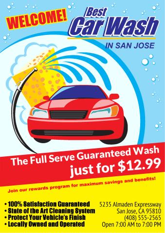 Car Wash poster template