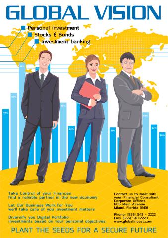 Investment Services poster template