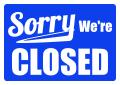 Closed Sign design