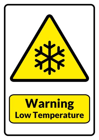 Low Temperature sign template