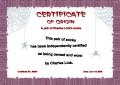 Certificate of Origin design