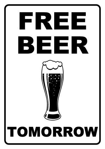 Free Beer sign template