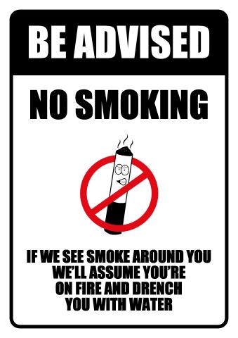 No Smoking sign template