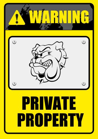 Private Property sign template