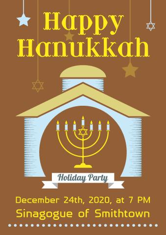 Hanukkah poster template