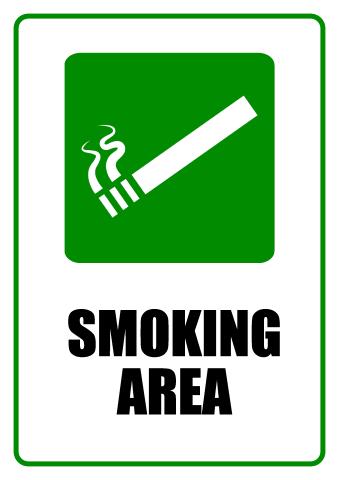 Smoking Area sign template