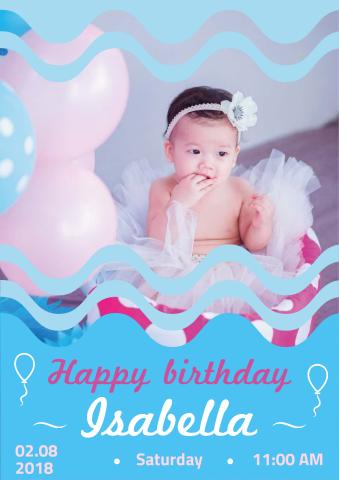 Kids Birthday 1 poster template