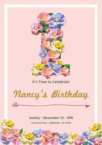 Kids Birthday 10 poster template