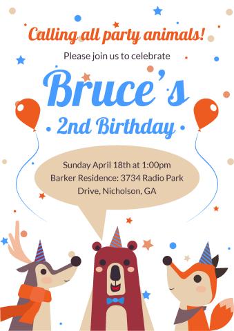 Kids Birthday 15 poster template