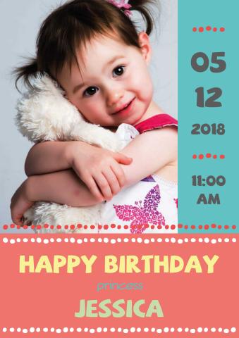 Kids Birthday 2 poster template