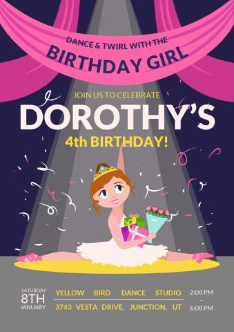 Kids Birthday 28 poster template