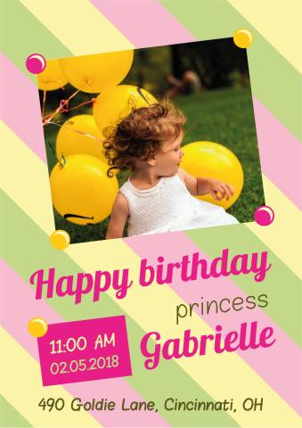 Kids Birthday 3 poster template