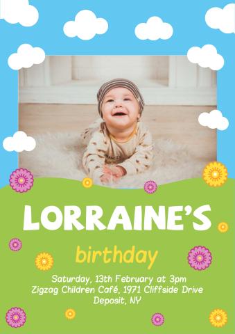 Kids Birthday 4 poster template