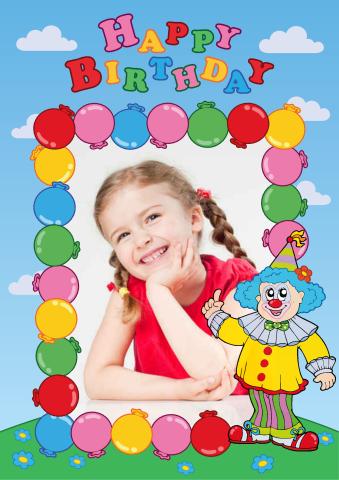 Kids Birthday 6 poster template