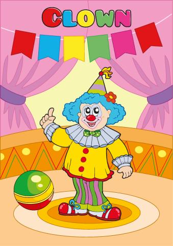 Clown poster template