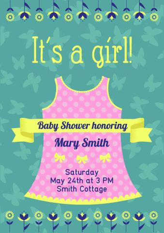Baby Shower 1 poster template